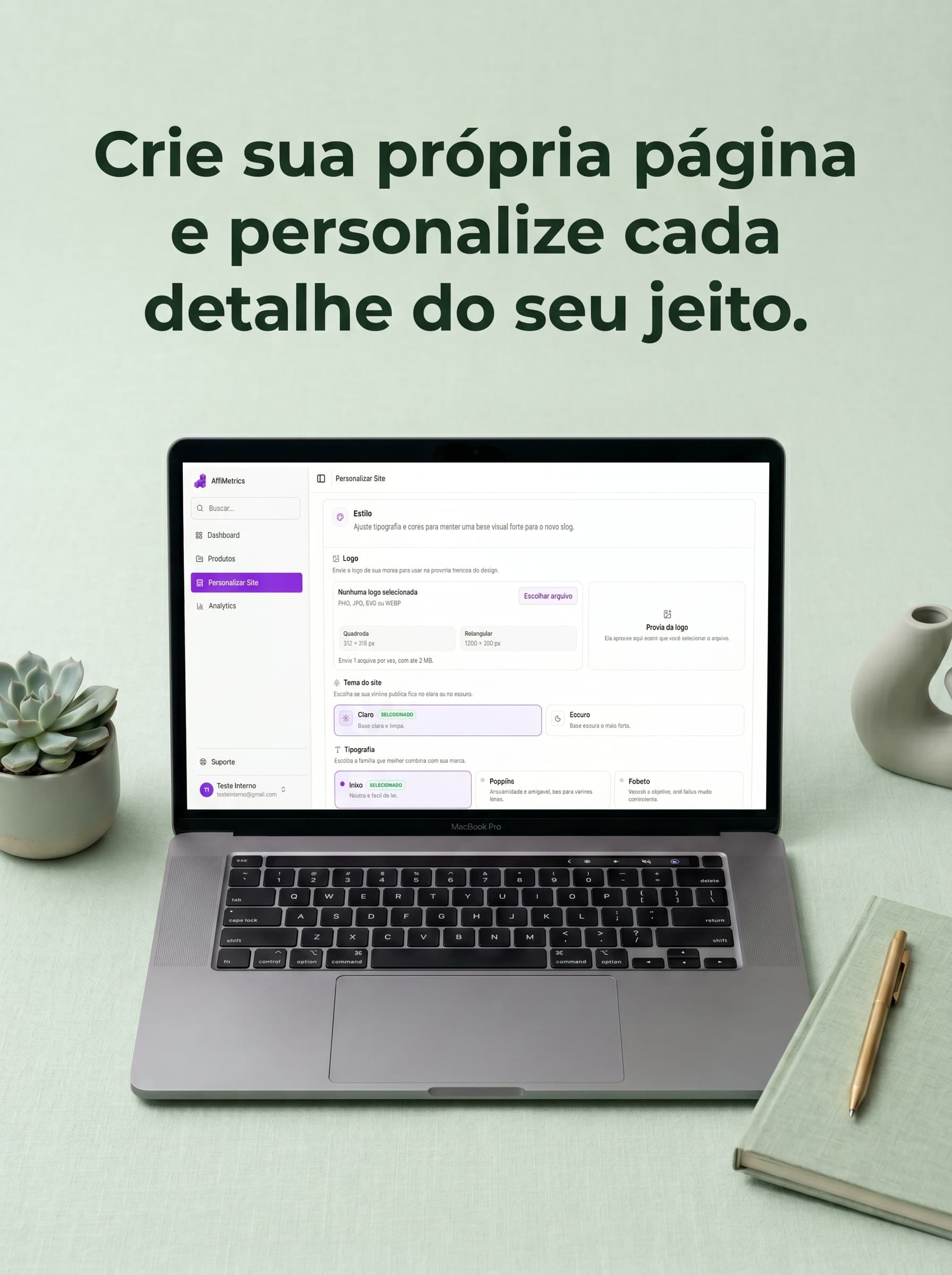 Prévia ilustrativa de resultados e otimizações